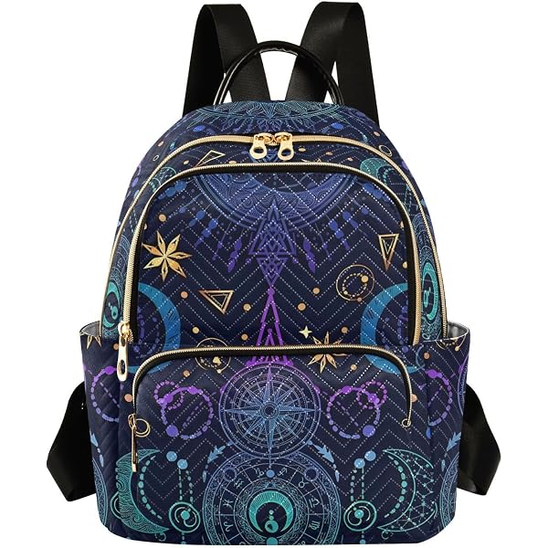 Amazon.com: ALAZA Teal Blue Sun Moon and Stars Mini Backpack Purse